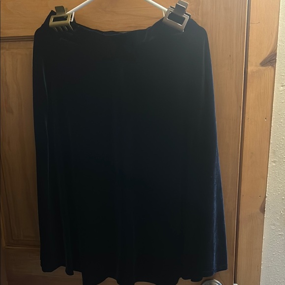 Modcloth Blue-Black skirt velvety material boho hippie size Large like new - Picture 3 of 7